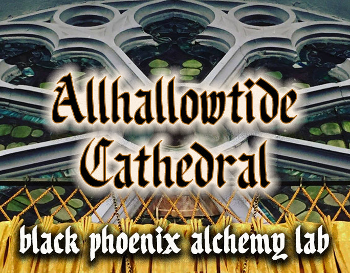 A gothic-style graphic with the words &