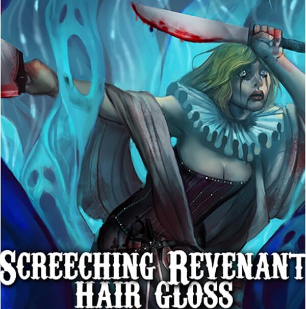 Illustration of a character with a weapon and text &