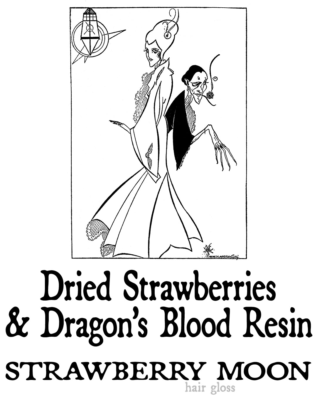 Strawberry Moon: Dried Strawberries and Dragon’s Blood Resin Hair Gloss