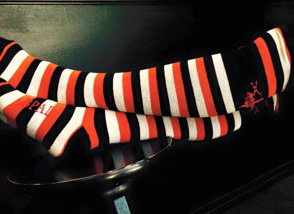 Orange, Black &amp; White Socks!