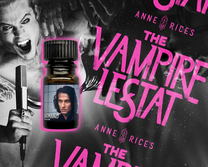 Armand perfume oil bottle by Black Phoenix Alchemy Lab, The Vampire Lestat x Interview with the Vampire licensed fragrance, Anne Rice&