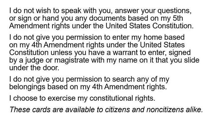 Immigrant Rights Cards