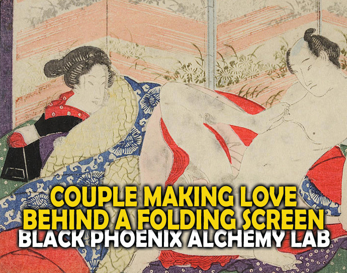 Couple Making Love Behind a Folding Screen Perfume Oil