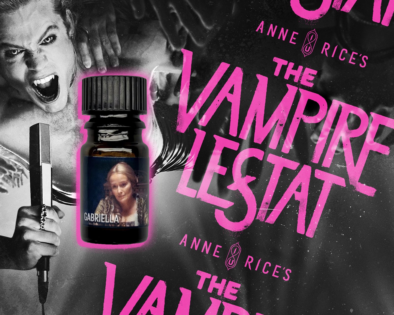 Gabriella perfume oil bottle by Black Phoenix Alchemy Lab, The Vampire Lestat x Interview with the Vampire licensed fragrance, Anne Rice's Immortal Universe
