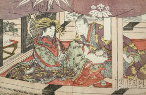 Label image for Pleasure Boat featuring Edo-era Shunga art