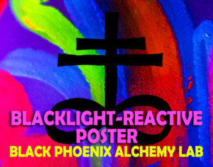 Blacklight Reactive Poster perfume label