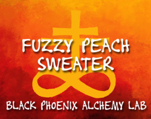 Fuzzy Peach Sweater Label Art
