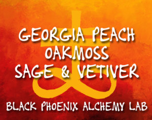 Georgia Peach Oakmoss Sage and Vetiver Label Art