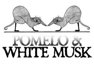 Web art that says Pomelo and White Musk