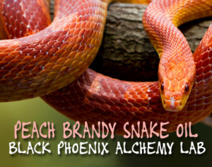 Peach Brandy Snake Oil Label Art