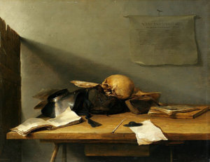 skull with discarded gorget
