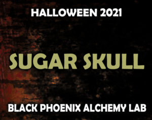 Label art that says Sugar Skull