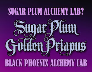 Sugar Plum Golden Priapus Perfume Label