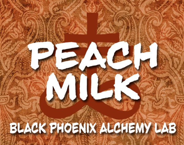 label that says peach milk