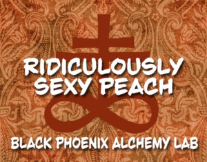 label that says ridiculously sexy peach