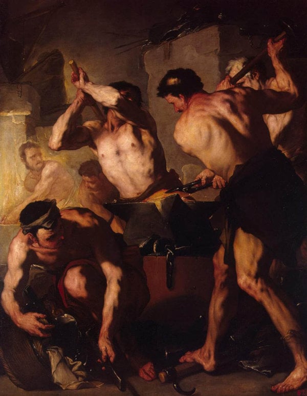 Art for the Forge of Vulcan by Luca Giordano