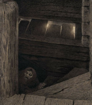 Illustration for Die Pest auf der Treppe by T.S. Kittelsen