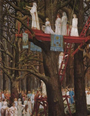 Druids Cutting the Mistletoe on the Sixth Day of the Moon