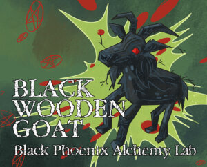 black wooden goat