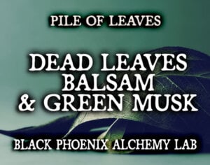DEAD LEAVES, BALSAM, AND GREEN MUSK