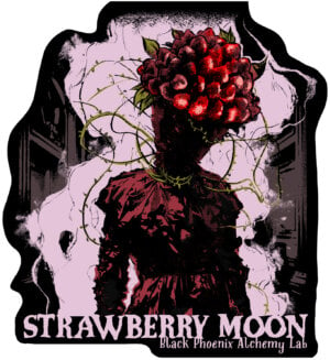 strawberry moon sticker