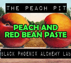 peach and red bean paste