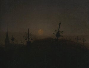 CEMETERY IN THE MOONLIGHT