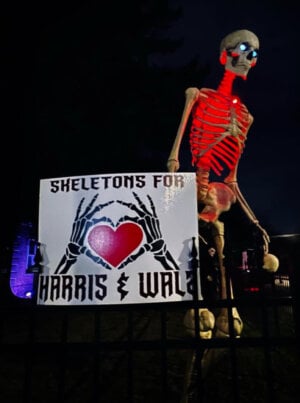 skeleton sign