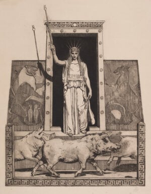 CIRCE TRANSFORMING ODYSSEUS’ MEN INTO SWINE