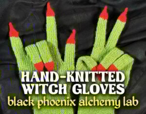 Hand-Knitted Witch Gloves